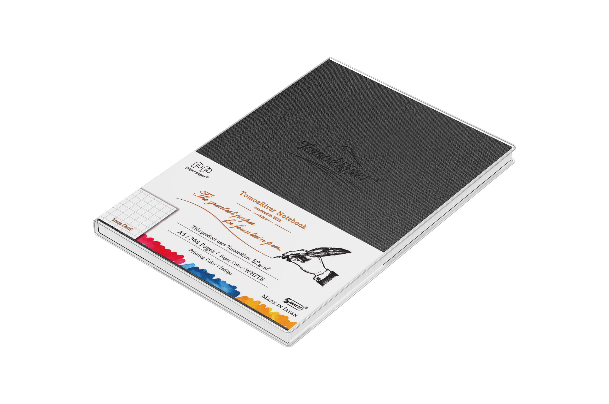 Tomoe River A5 Grid White Hardcover Notebook 368 pages