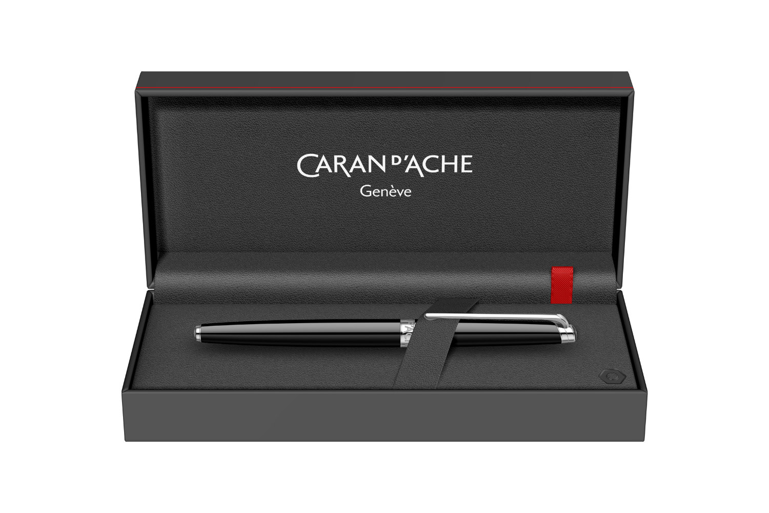 Caran d'Ache - Leman Slim | Ebony Black - Silver Trim |