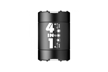 KUM -  Quadruple Sharpener with Container | K4 Plastic Black 4-in-1