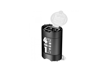 KUM -  Quadruple Sharpener with Container | K4 Plastic Black 4-in-1
