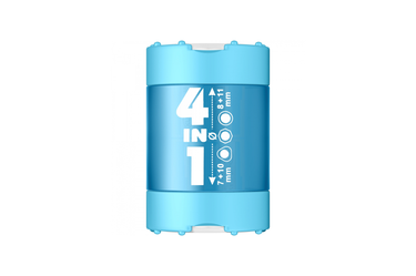 KUM -  Quadruple Sharpener with Container | K4 Plastic Blue 4-in-1