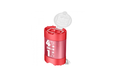 KUM -  Quadruple Sharpener with Container | K4 Plastic Red 4-in-1