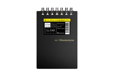 Maruman - Mnemosyne 184 Black A7 Notepad | Grid 140 pages