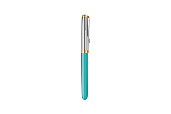 Parker - 51 Royal Premium | Turquoise - Gold Trim |