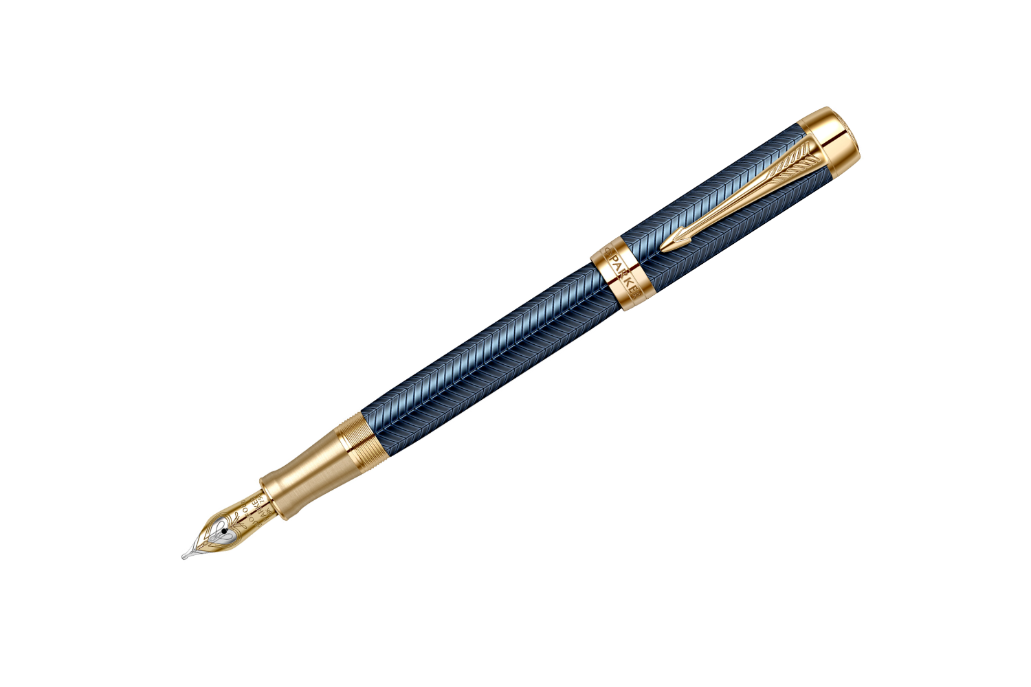 Parker - Duofold | Royal Prestige Blue Chevron - Gold Trim | – Pen