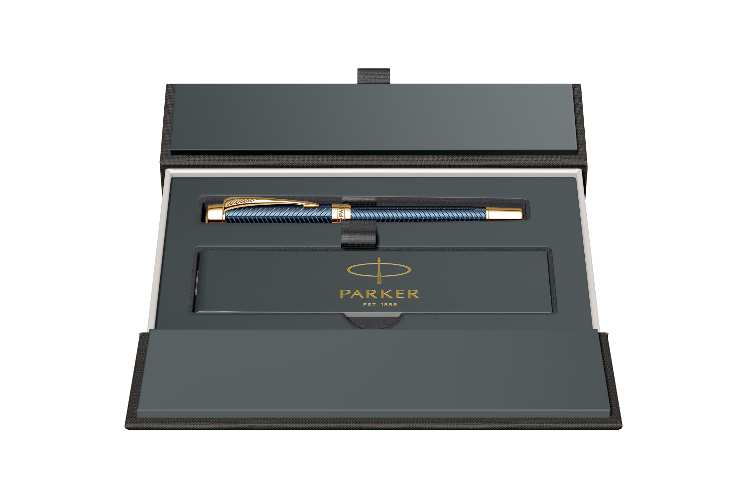 Parker - Duofold | Royal Prestige Blue Chevron - Gold Trim |