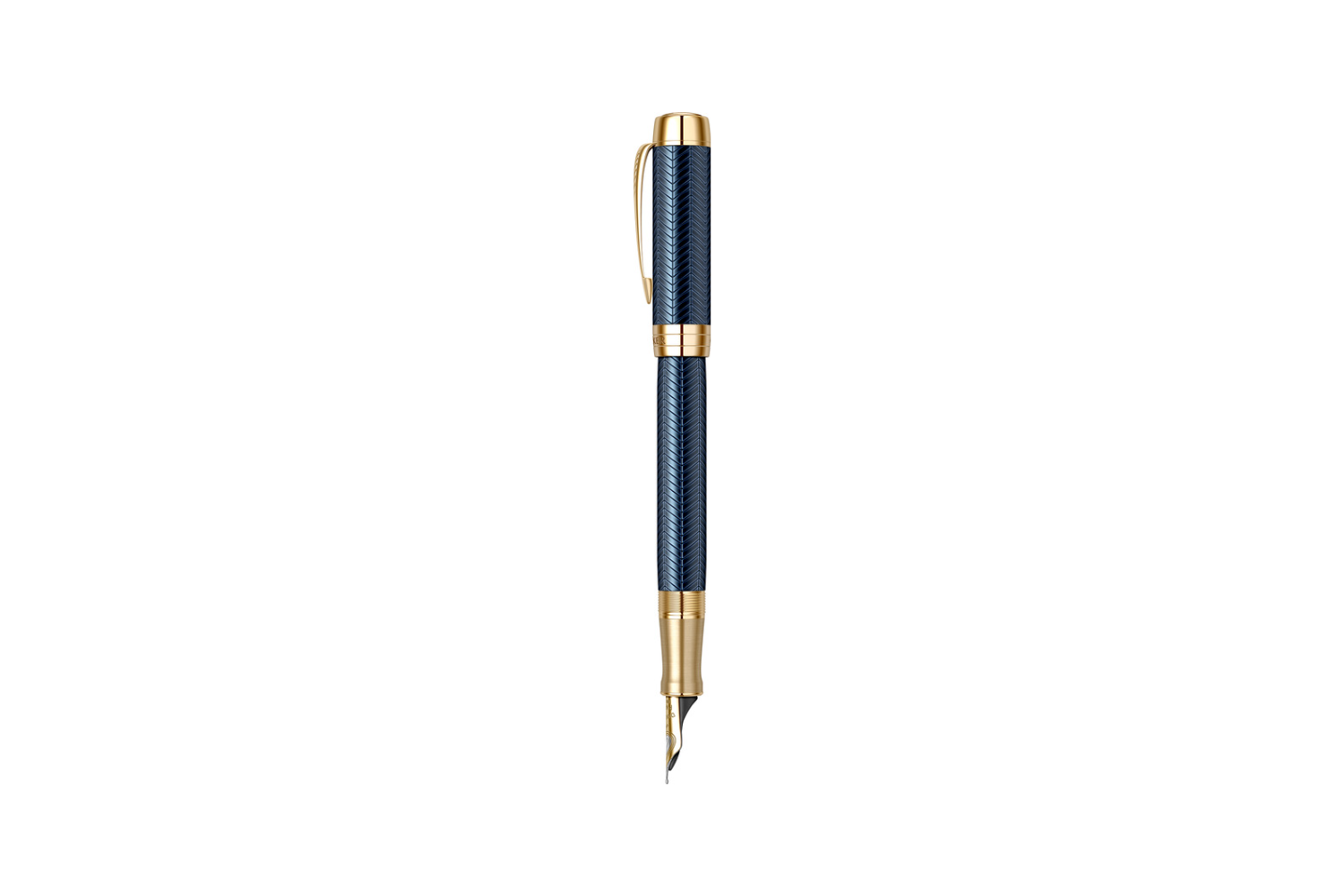 Parker - Duofold | Royal Prestige Blue Chevron - Gold Trim |