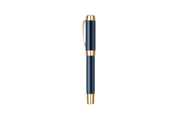 Parker - Duofold | Royal Prestige Blue Chevron - Gold Trim |