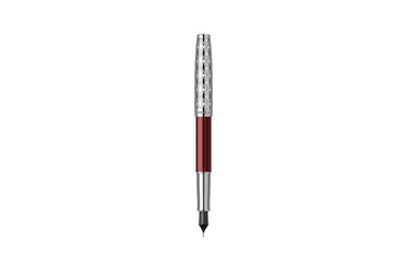 Parker - Sonnet Royal 18k | Metal & Red - Silver Trim |