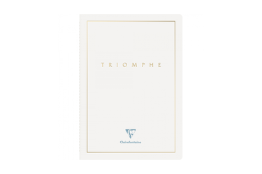 Clairefontaine -  Triomphe A4 White Lined Notebook | 96 pages - White Gold