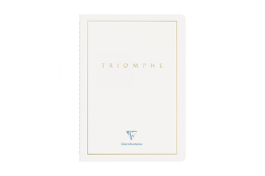 Clairefontaine -  Triomphe A5 White Lined Notebook | 96 pages - White Gold
