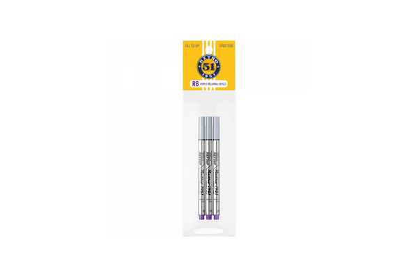 Retro 51 - Capless Purple Pen Refill - Medium - 3 pieces