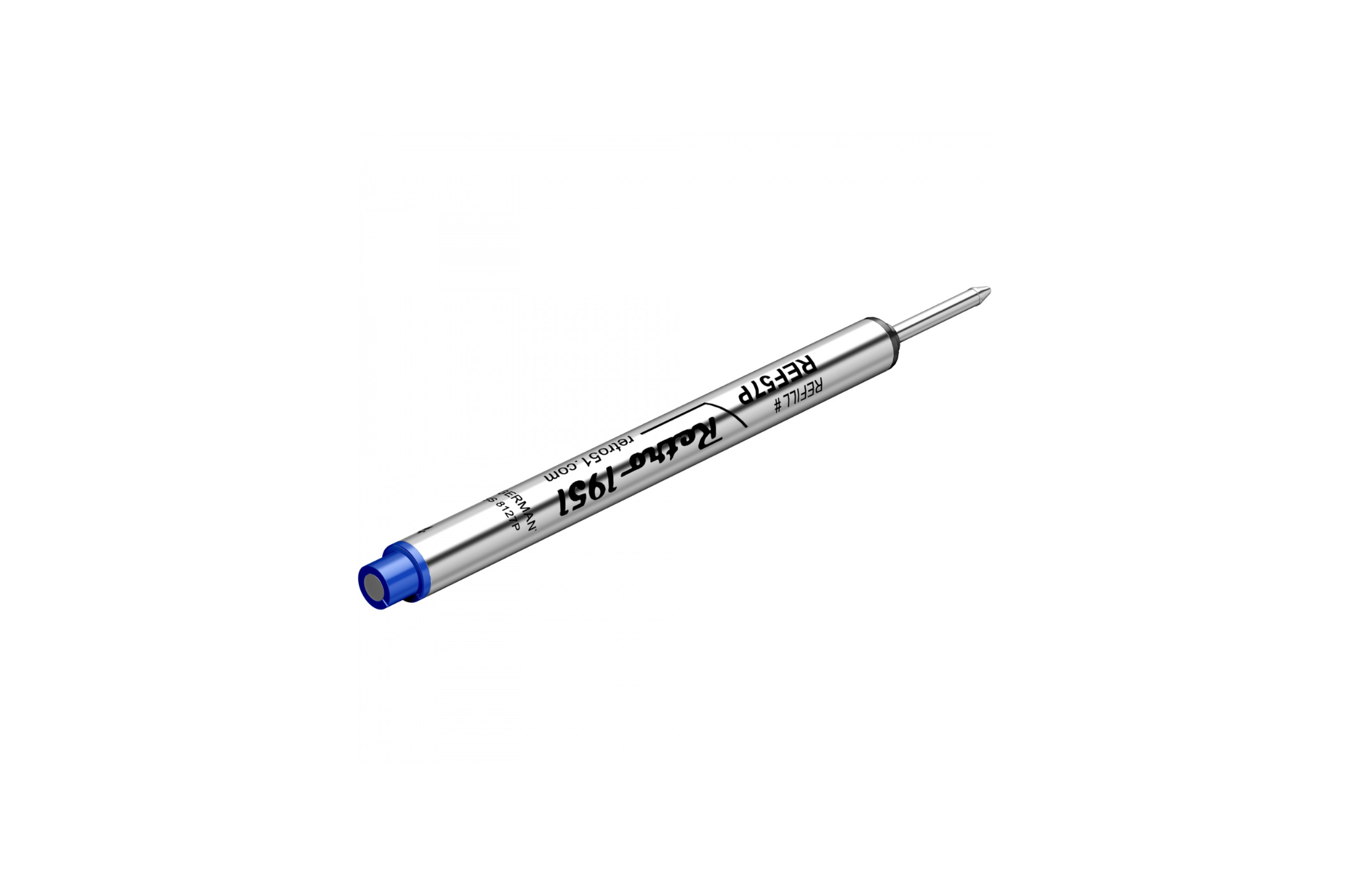 Retro 51 - Capless Blue Rollerball Refill - Medium - single piece