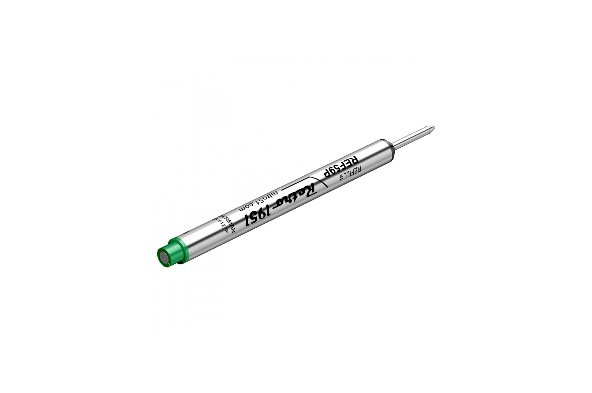 Retro 51 - Capless Green Rollerball Refill - Medium - single piece