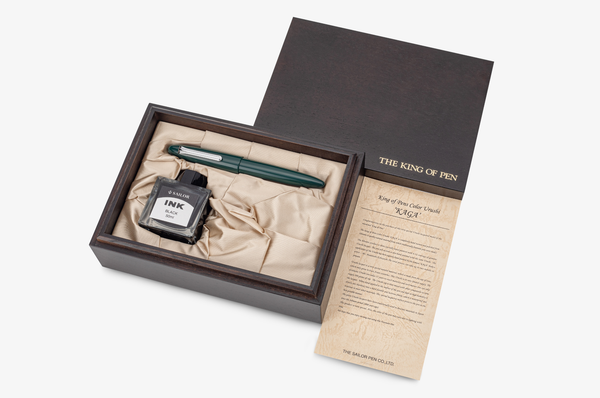 Sailor - King of Pens Urushi Kaga | Pine Green - Silver Trim |