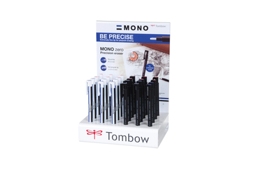 Tombow -  Mono Zero White-Blue-Black | Round Tip Mechanical Eraser