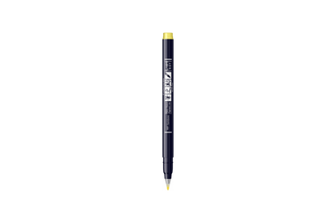 Tombow - Fudenosuke Hard Small Tip Calligraphy Pen | Neon 91 Yellow