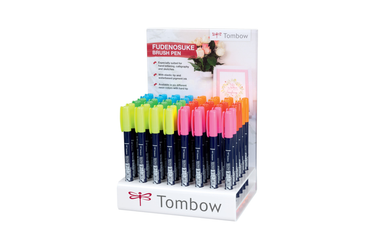 Tombow - Fudenosuke Hard Small Tip Calligraphy Pen | Neon 92 Green