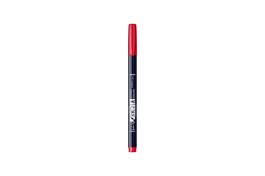 Tombow - Fudenosuke Hard Small Tip Calligraphy Pen | Vivid 25 Red