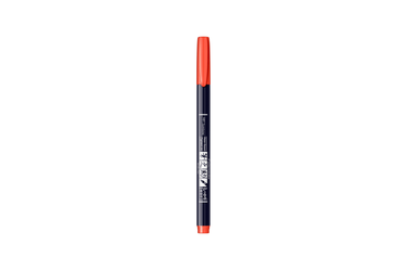Tombow - Fudenosuke Hard Small Tip Calligraphy Pen | Vivid 28 Orange