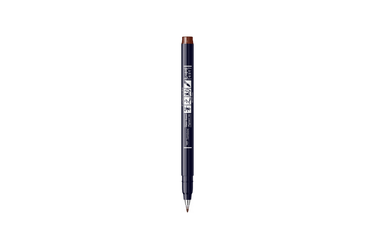 Tombow - Fudenosuke Hard Small Tip Calligraphy Pen | Vivid 31 Brown