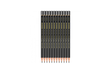Tombow - MONO 100 Black Asorted Graphite Pencils 4H - 6B | Set of 12