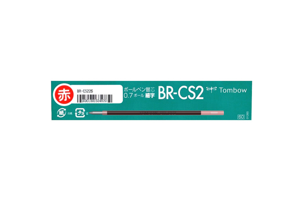 Tombow -  Slim BR-CS2 Ballpoint Pen Refill | Red Medium