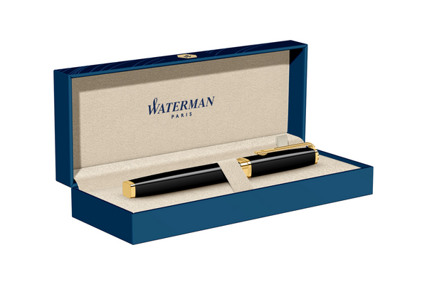 Waterman - Exception Slim | Black Laquer - Gold Trim |