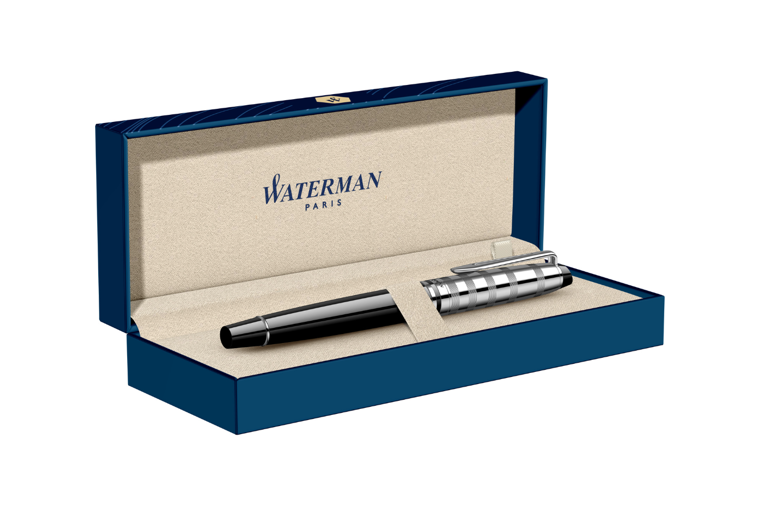 Waterman - Expert Deluxe | Black - Silver Trim |