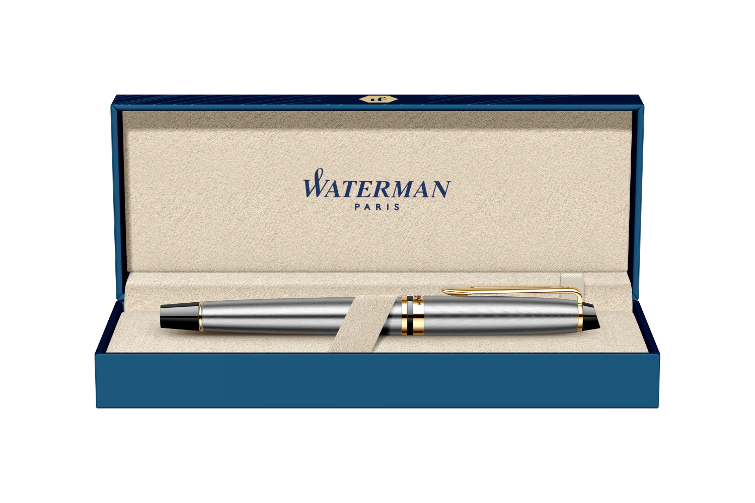 Waterman - Expert Essential | Stainless Steel - Gold Trim |