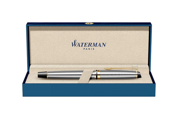 Waterman - Expert Essential | Stainless Steel - Gold Trim |