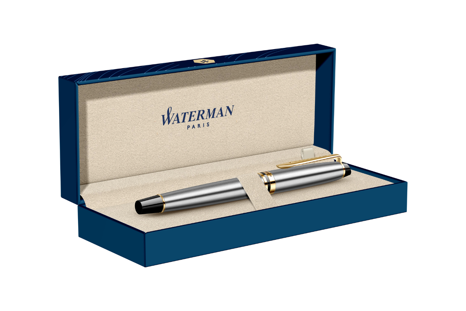 Waterman - Expert Essential | Stainless Steel - Gold Trim |