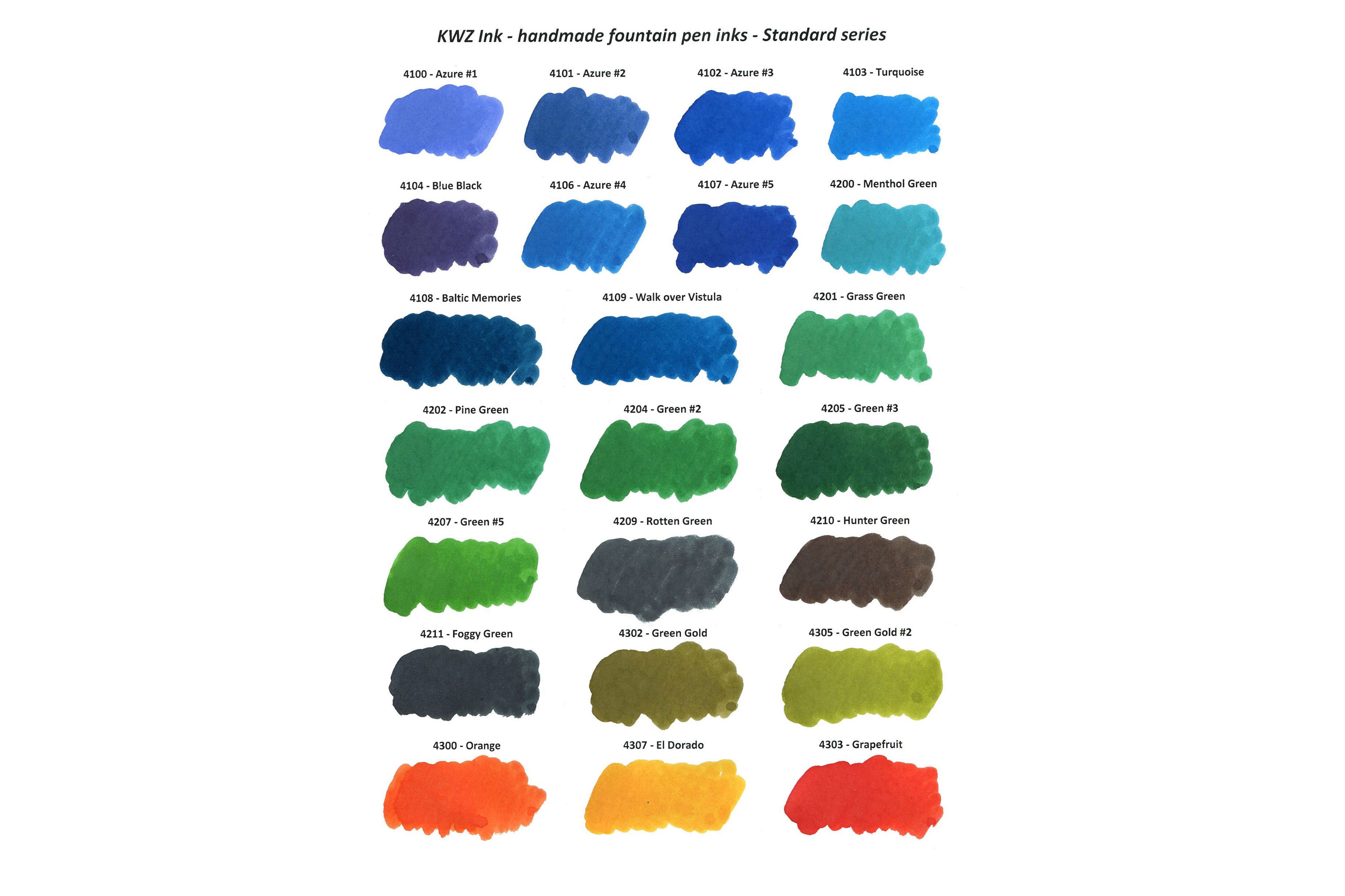 KWZ Ink - Standard Colors 1 | Pen Venture - Passion for Luxury
