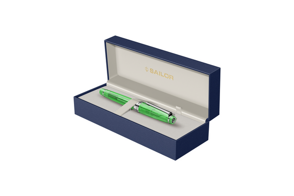 Sailor - Professional Gear Slim | Transparent Green - Rhodium Trim |