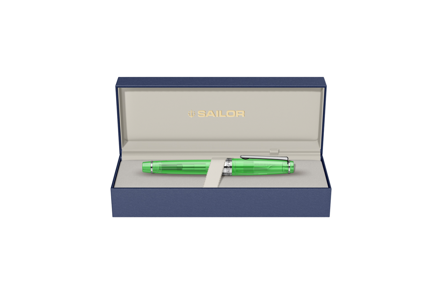 Sailor - Professional Gear Slim | Transparent Green - Rhodium Trim |