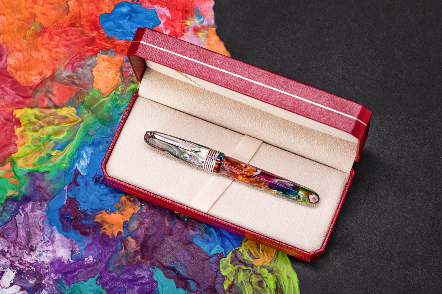 Stipula - Etruria Faceted Psychedelic Rainbow Pen Venture Exclusive