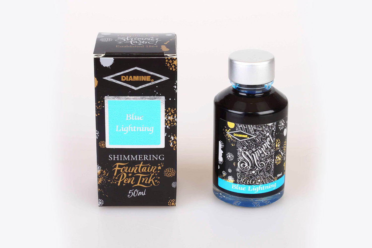 Diamine Shimmering Ink - Blue Lightning 50ml