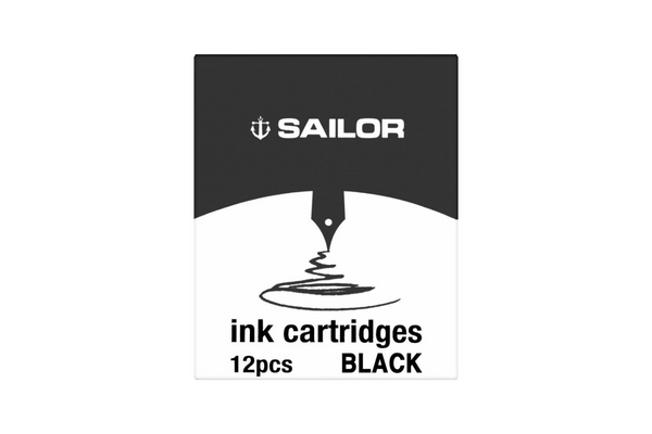 Sailor Jentle Black - Ink Cartridges (12)