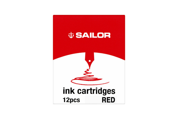 Sailor Jentle Red - Ink Cartridges (12)